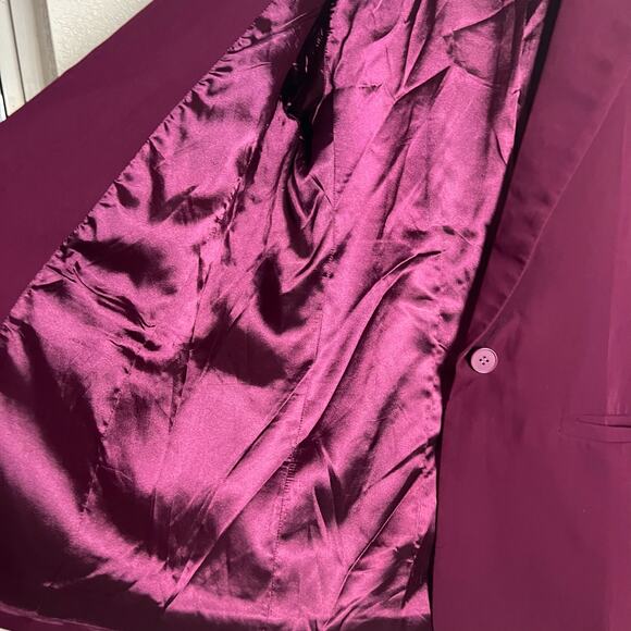 Endless Rose Purple Single Breasted Peak Lapel Blazer Jacket Size Large - Picture 13 of 14
